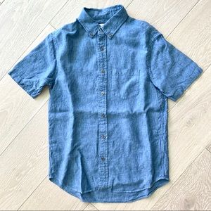 Club Monaco Linen Short Sleeve Shirt